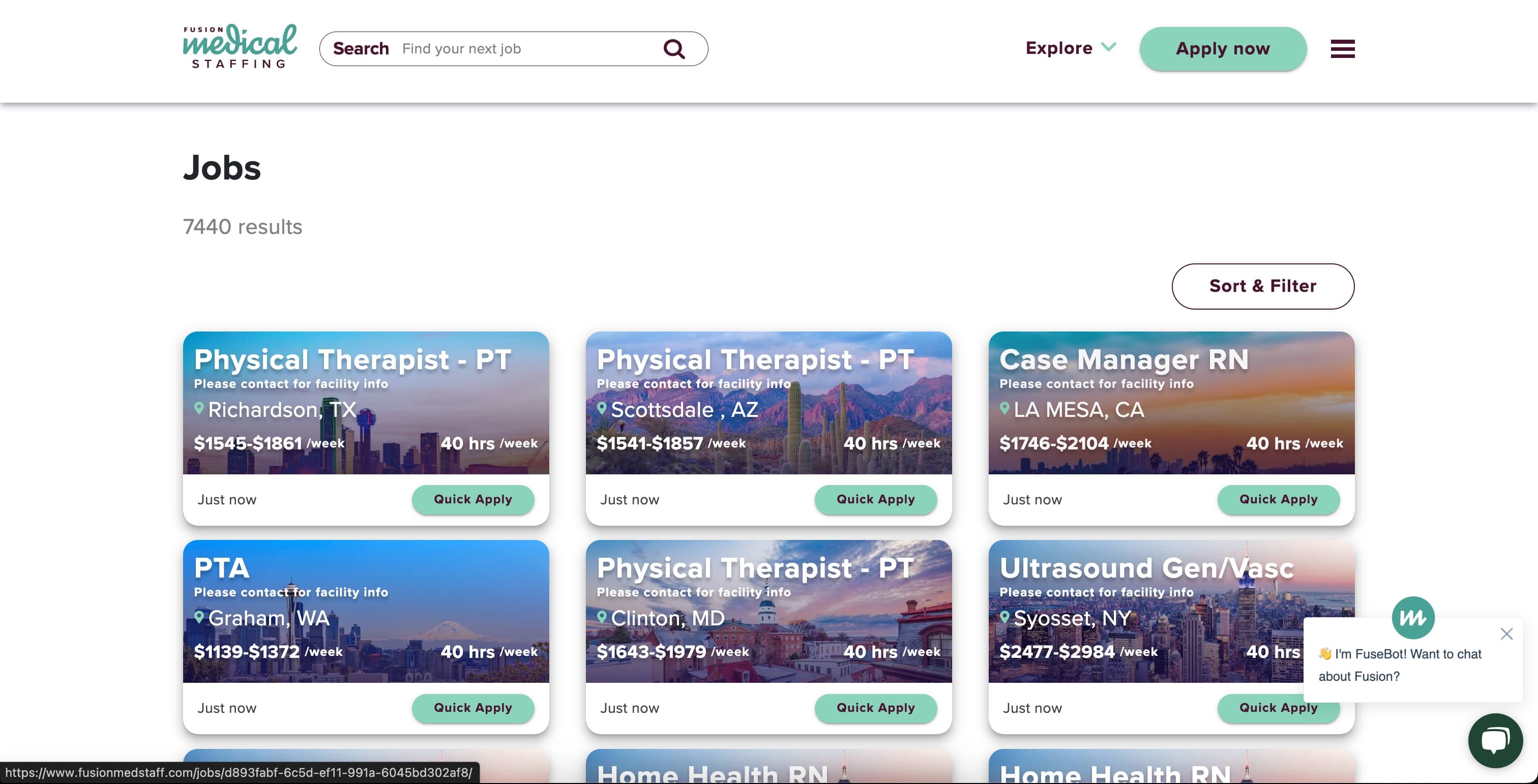 Fusion Medical Staffing screenshot